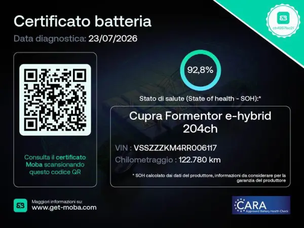 Cupra Formentor 1.4 e-Hybrid DSG 11