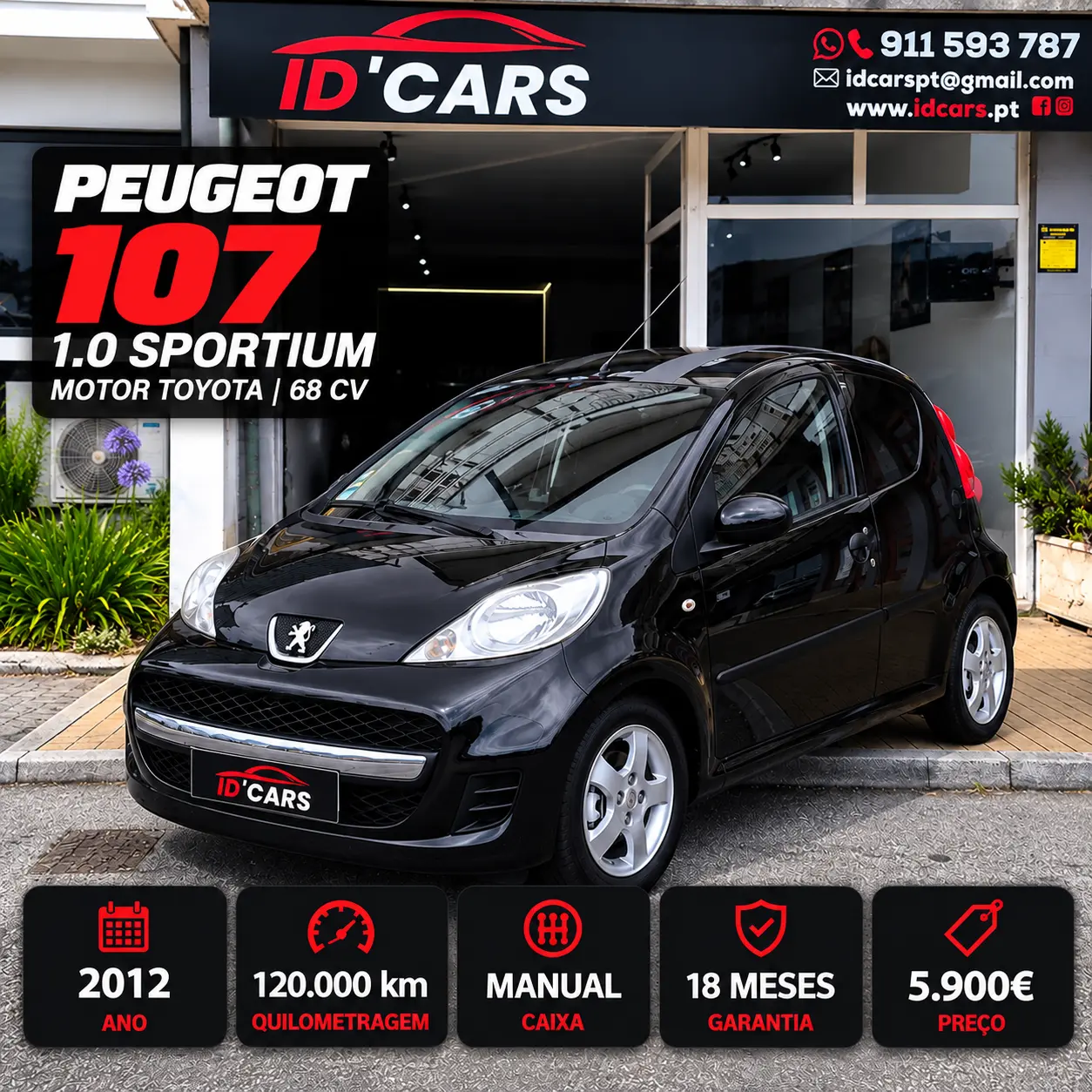 Peugeot 107 1.0 Sportium 1
